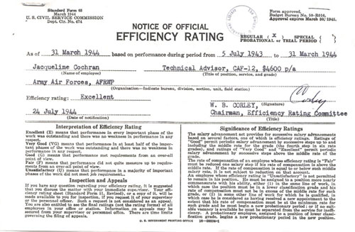 Cochran's Efficiency Rating
